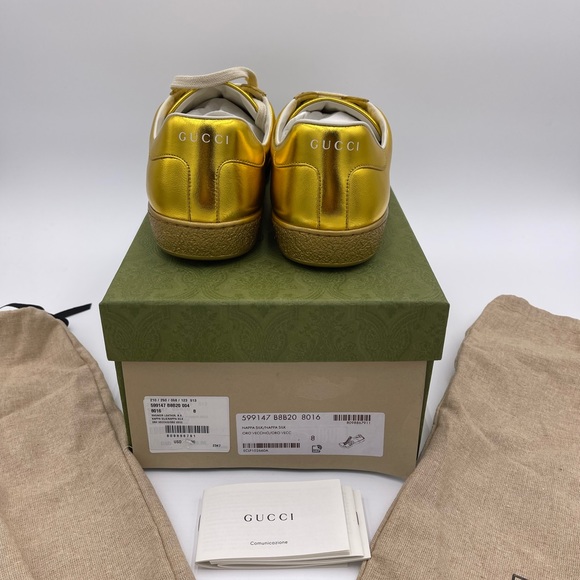 Gucci metallic Gold Ace Sneakers - Picture 4 of 8